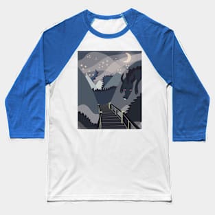 Dragon on the mountains Baseball T-Shirt